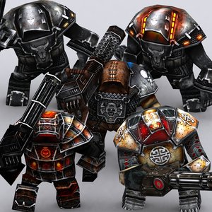 3d model games warbots punishers characters