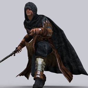 fantasy character 0 assassination 3d model