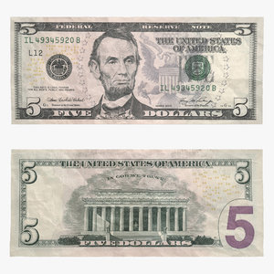 dollar bill 3d model