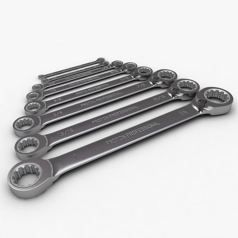 ratcheting boxend wrench 3d model