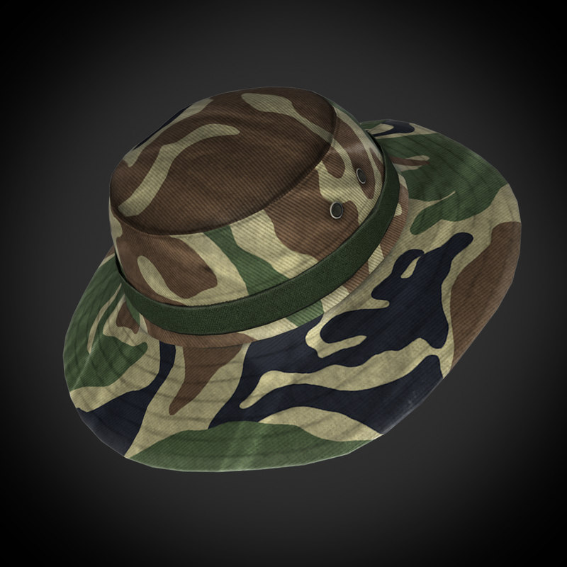 military boonie hat 3d max