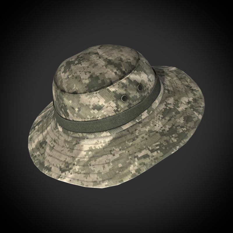 3d model military boonie hat