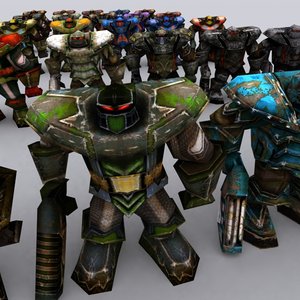 3d warbots characters model