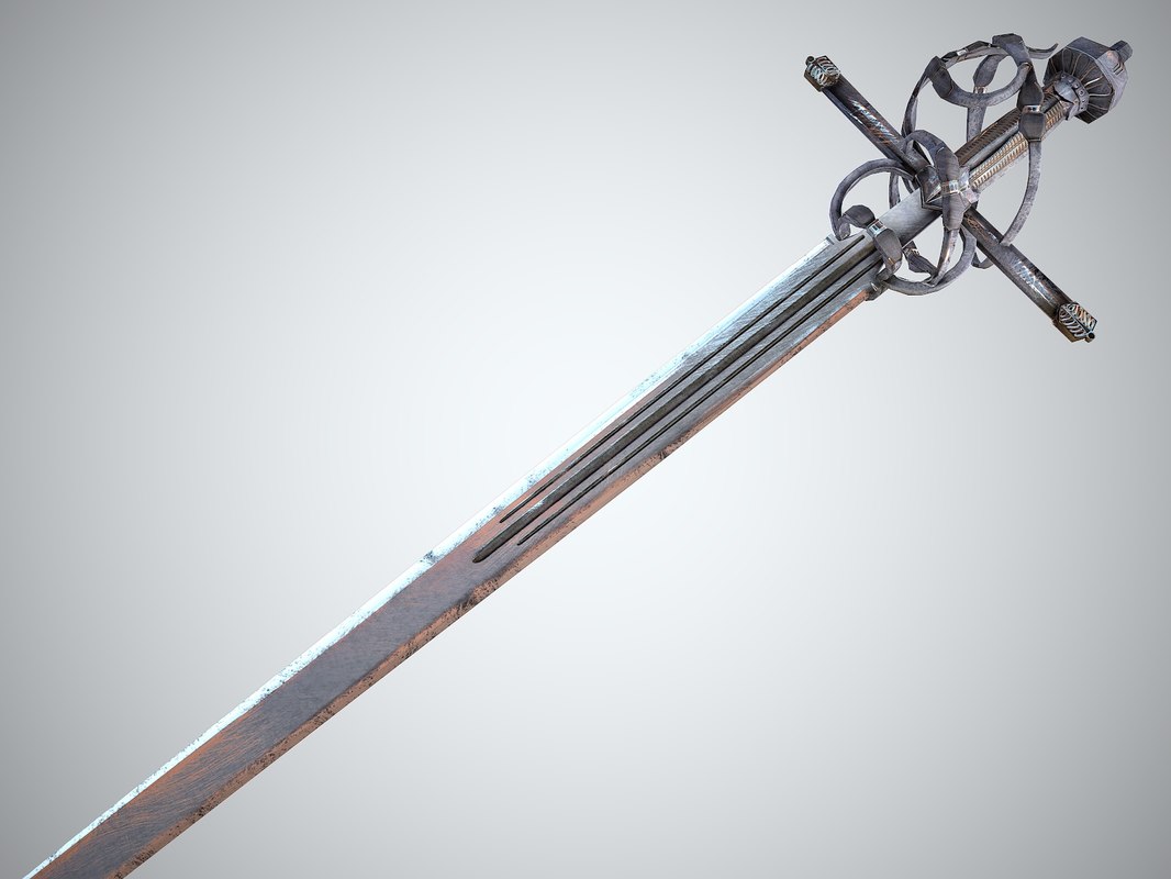 3d model realistic venetian sword