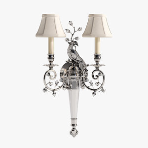max crystal sconce peacock