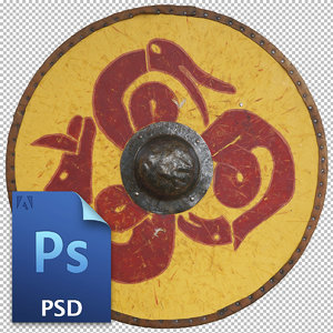 Circular medieval wooden shield