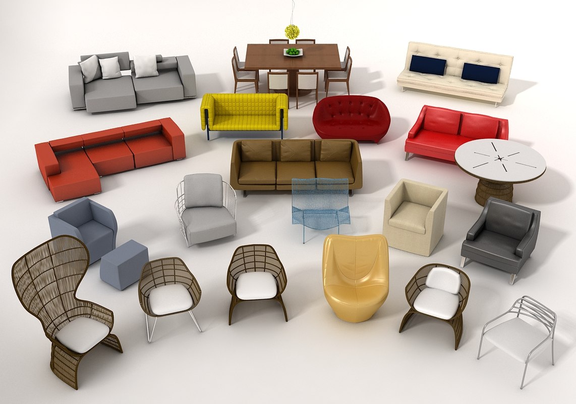 Free Pack 1 Furniture 3d Model