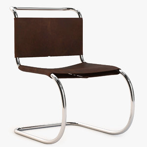 obj brown leather chair
