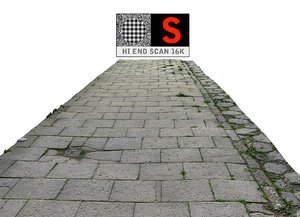 sidewalk pavement scanned obj