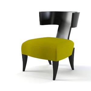 3d model of donghia klismos chair