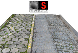 3d sidewalk pavement scanned