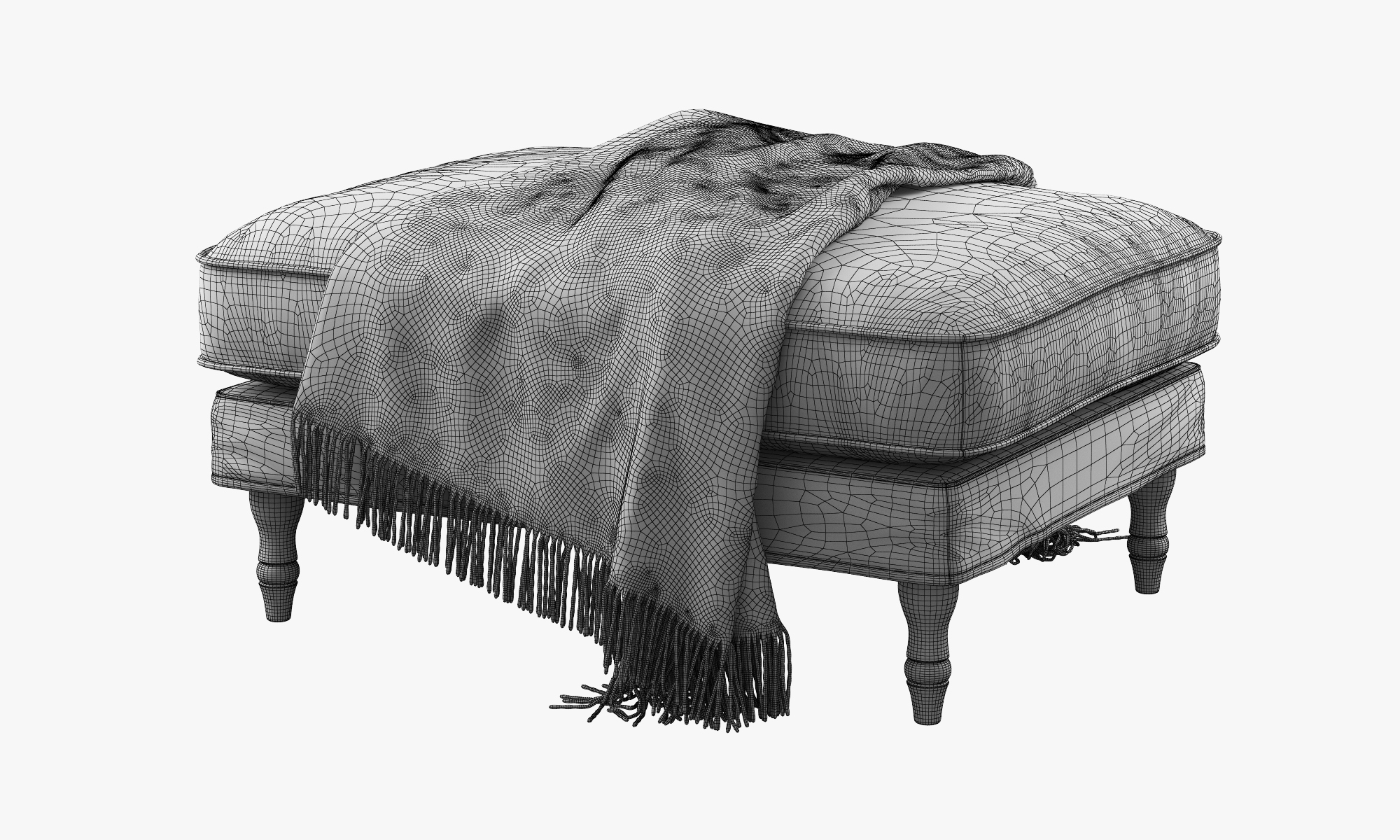 3d obj ikea stocksund footstool