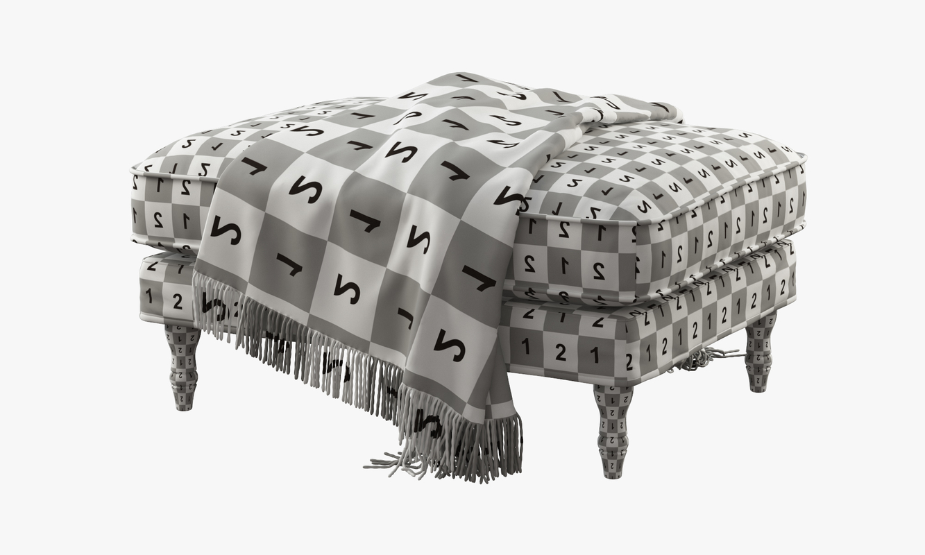 3d obj ikea stocksund footstool