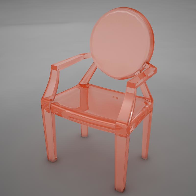 ultra moder plastic club chair 3d model