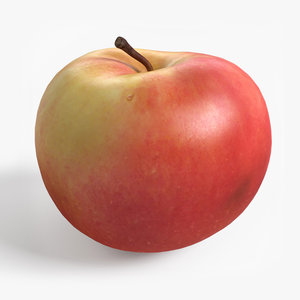 realistic apple 3d max