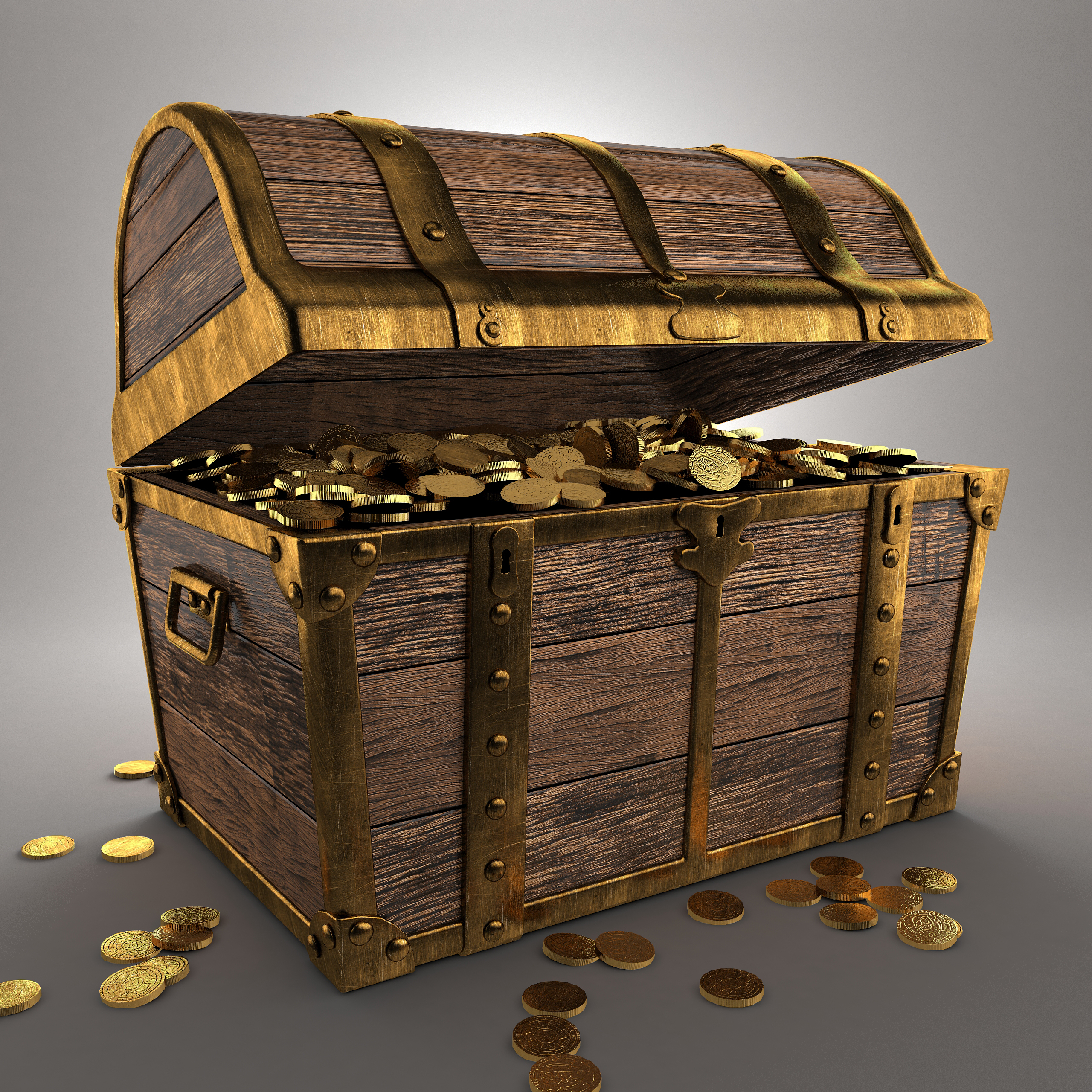 Decorative Gifts Faux Leather Pirate Treasure Chest With 144 Coins