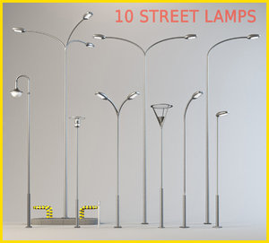 3d street lamps