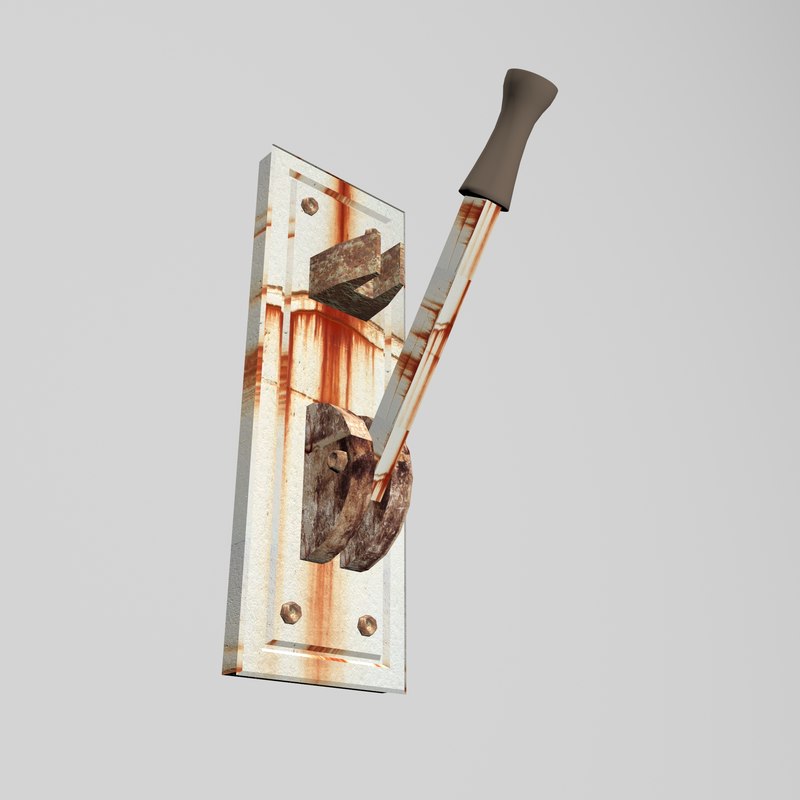 electric knife switch 3d model