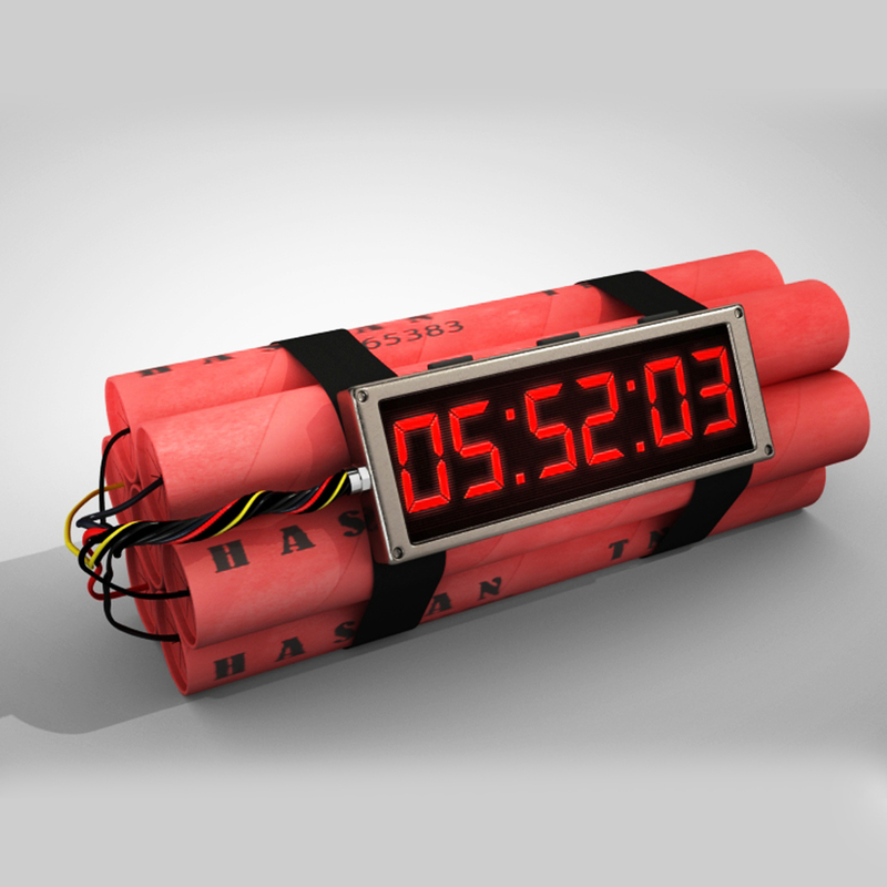 bomb timer time 3d model