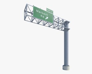 highway sign 3d max