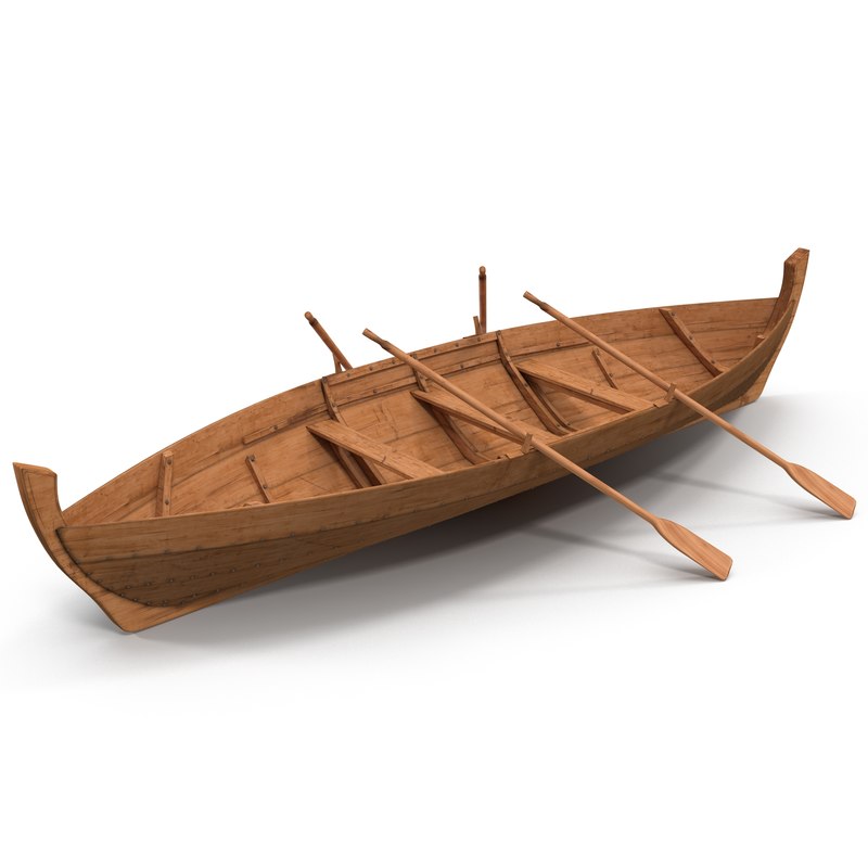 rowing boat modeled 3d model