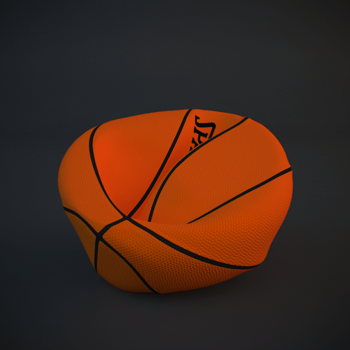 deflated basketball 3d max