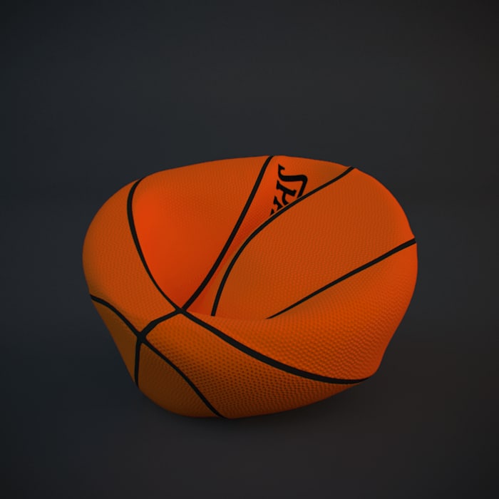 deflated basketball 3d max