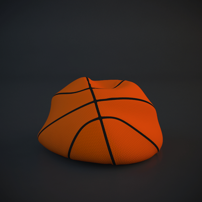 deflated basketball 3d max