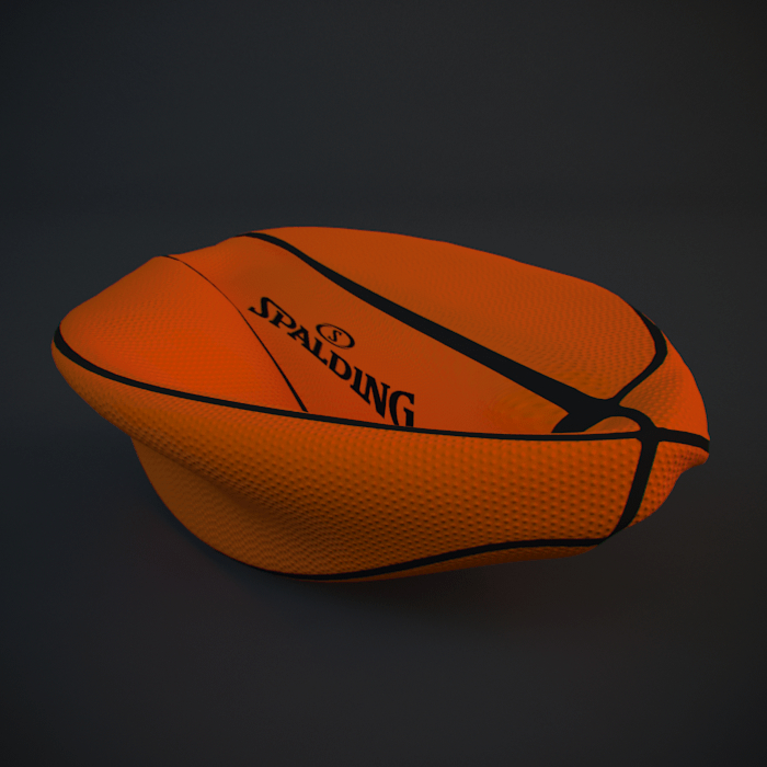 deflated basketball 3d max