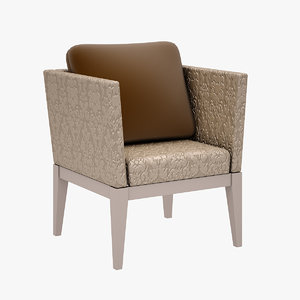 3d model chair zebrano