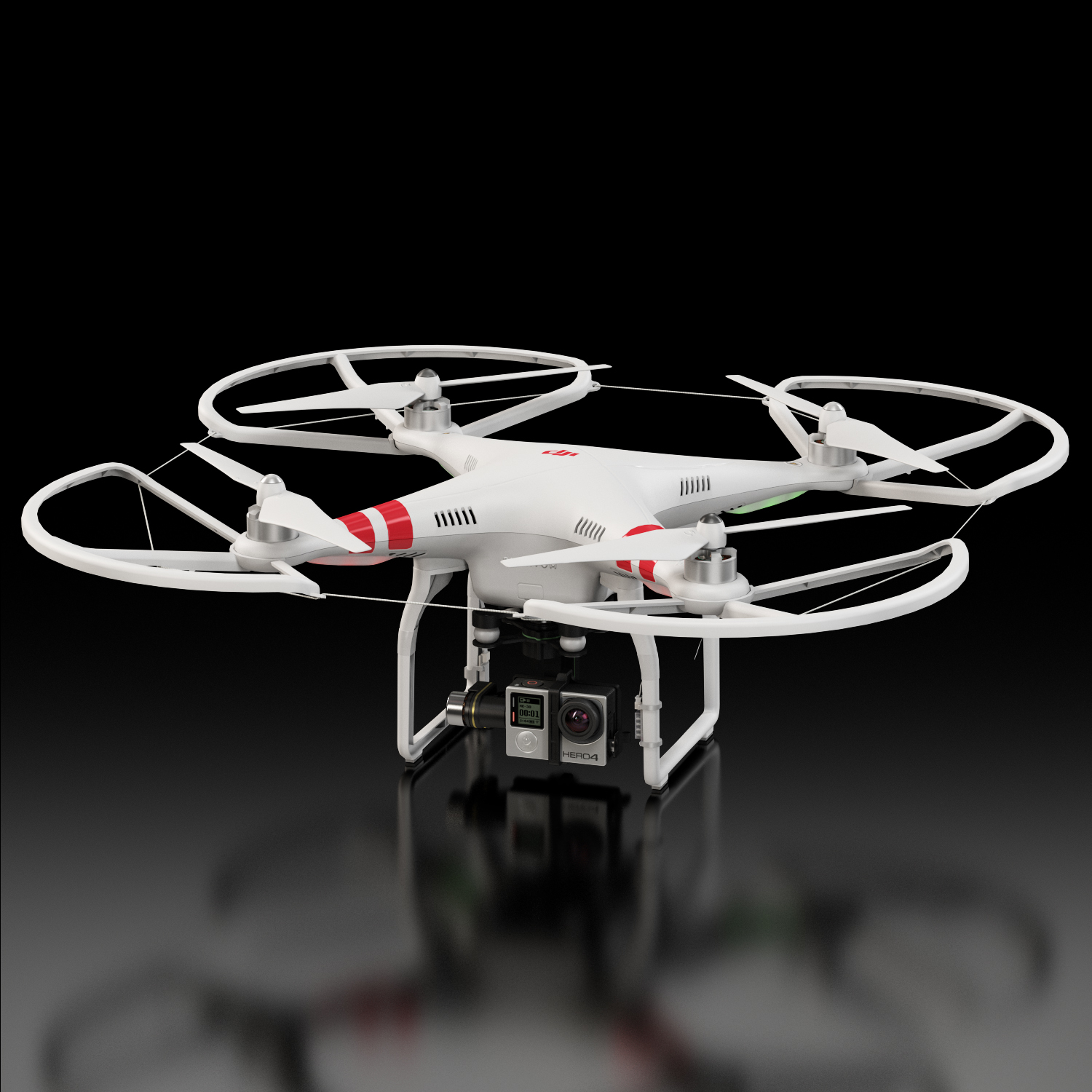 dji phantom 2 quadcopter 3d max