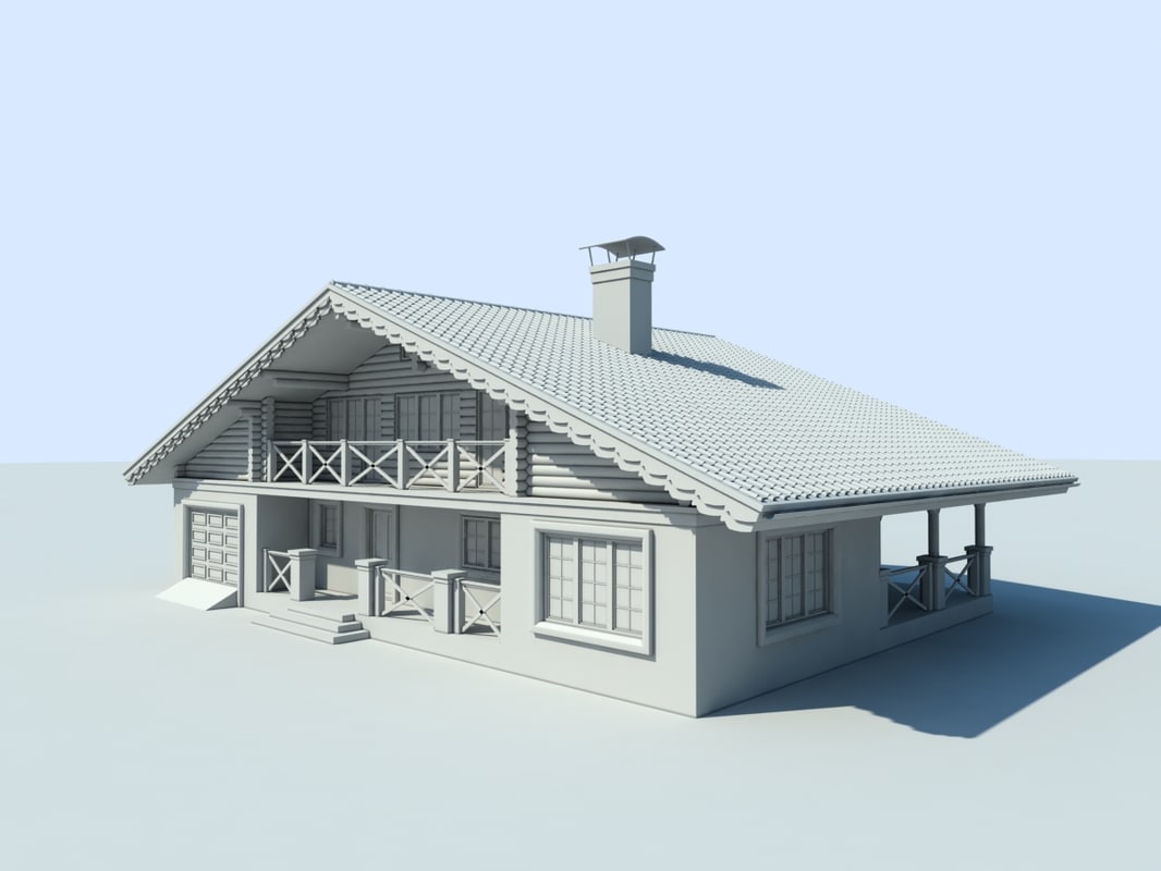 3d cottage model