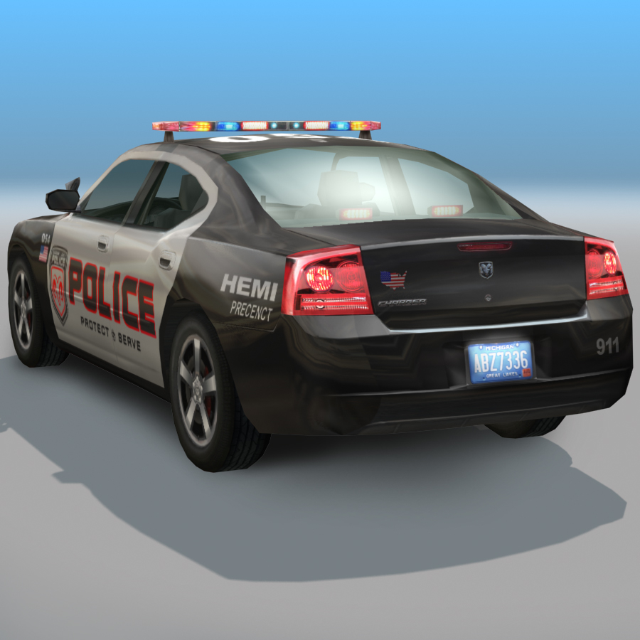 Police Car06  - ドッジシティ3Dモデル
