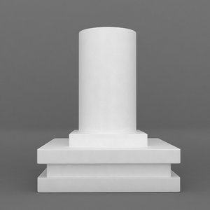 square base printable pedestal 3d model