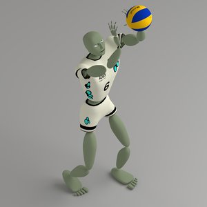 free abstract humanoid ballerkin sport 3d model