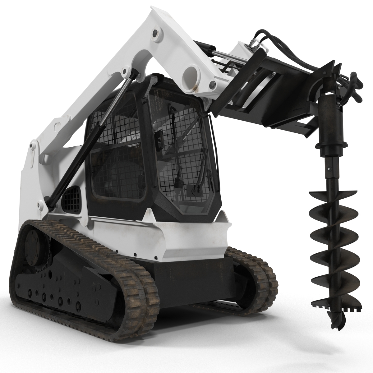 3d compact tracked loader auger