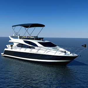 3d model luxary yacht sunseeker manhattan