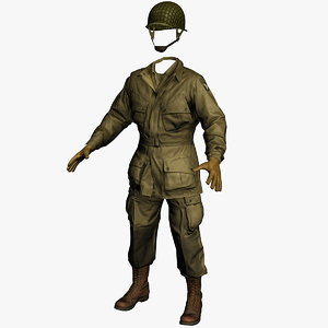 3d paratrooper clothing soldier ww2