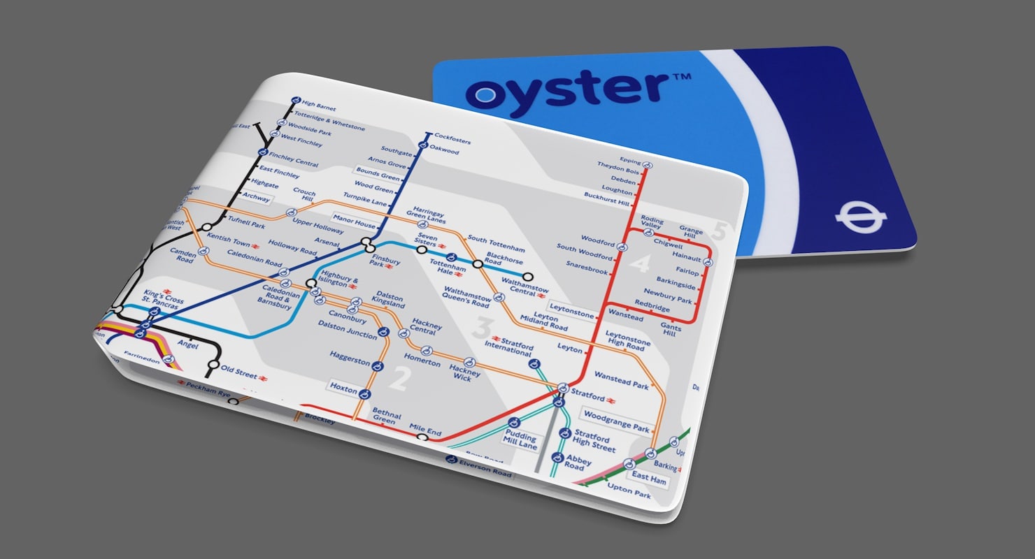 3d oyster card wallet london underground