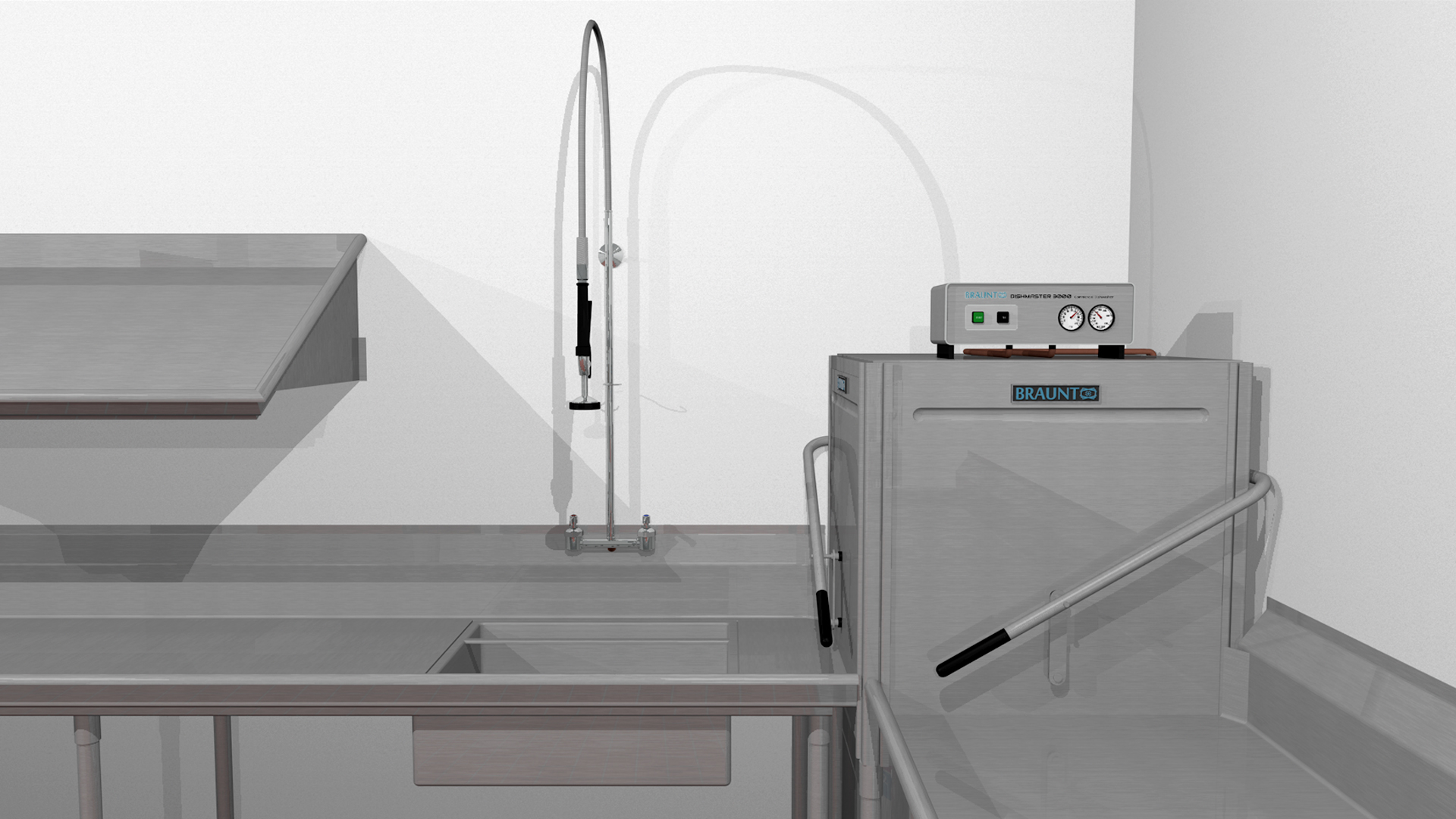 3d model restaurant dishwasher