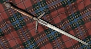 3d medieval scottish sword