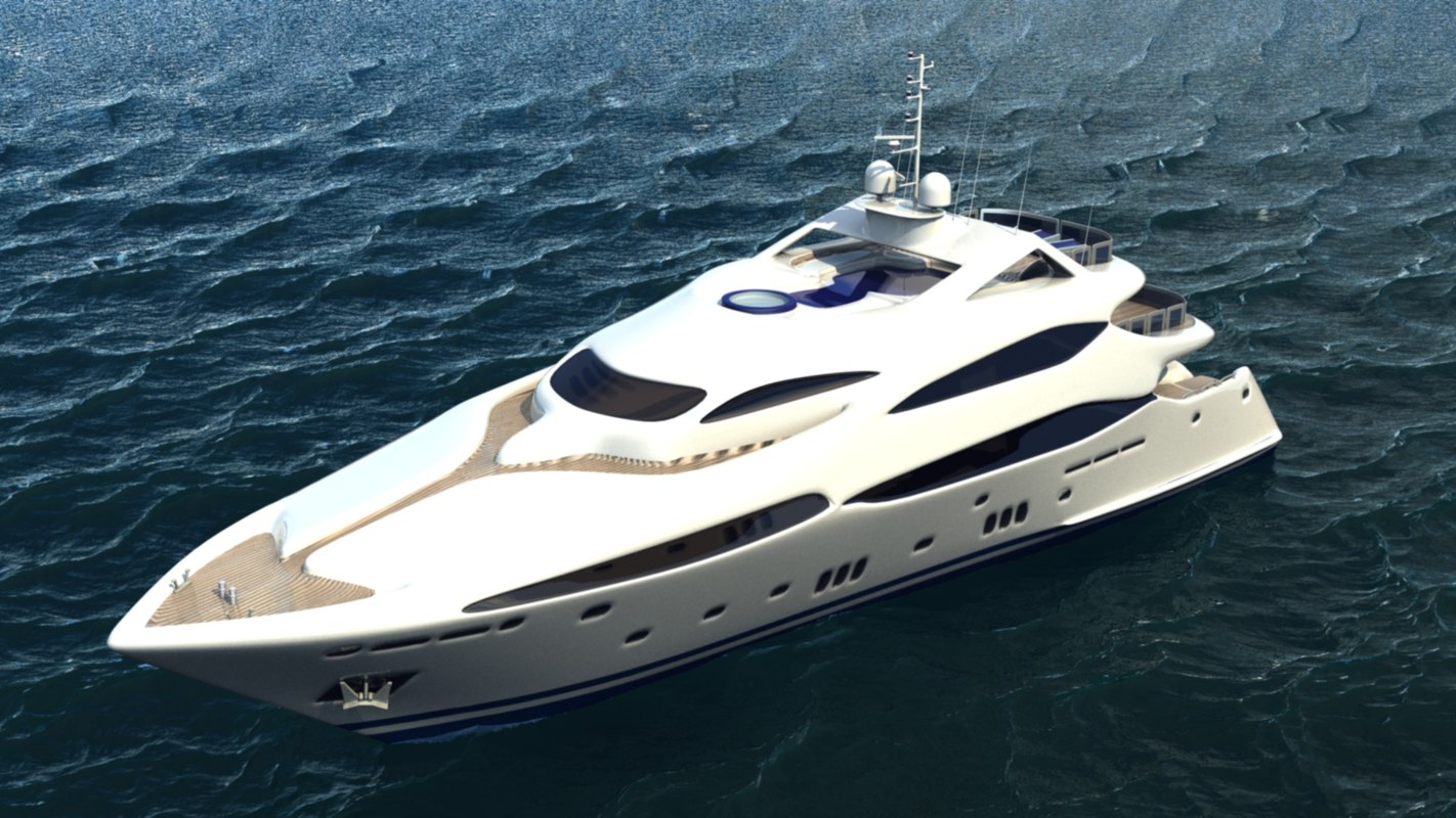 super yacht 3d model