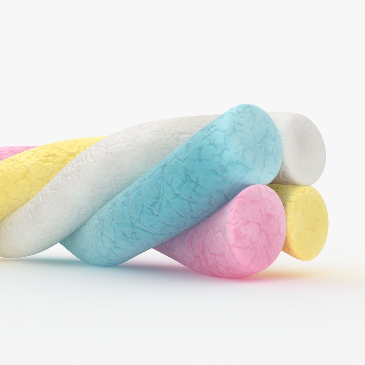 3d model of realistic marshmallow set v2