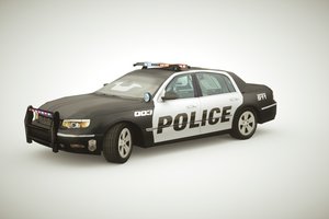 3d model generic police sedan