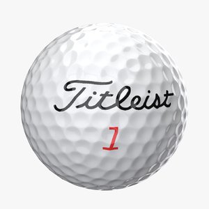golf balls titleist pro 3d obj