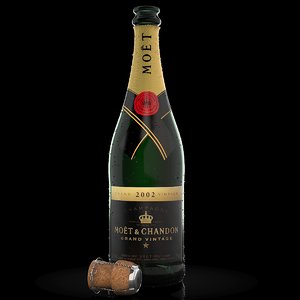 3d champagne cork