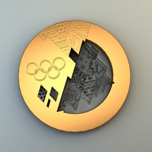 3d max olympic medal