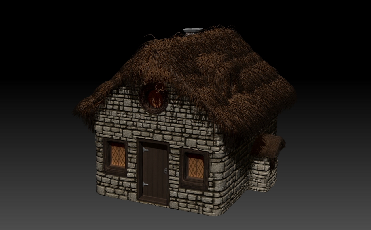 model a house in zbrush