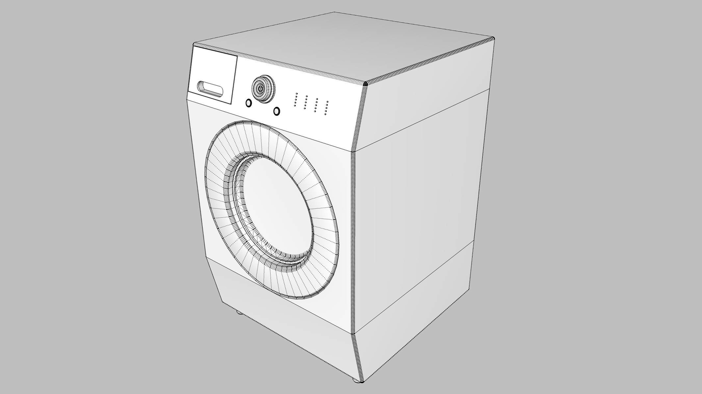 washer dryer 3d c4d
