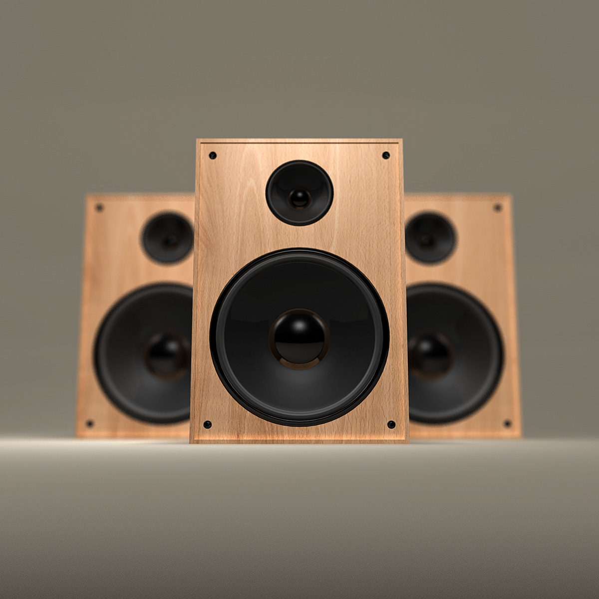 obj wooden speaker